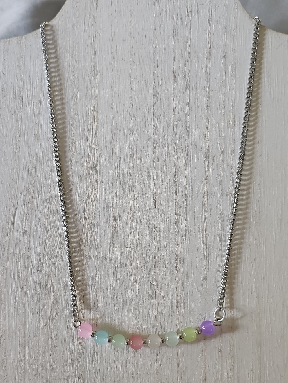 Delicate Pastel Bead Necklace